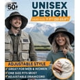thumbnail image 4 of GearTOP Wide Brim Sun Hat for Men and Women - Mens Bucket Hats with UV Protection for Hiking. Sun Hat Women UPF 50+(Dark Grey, 7-7 1/2), 4 of 6