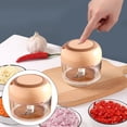 thumbnail image 2 of Harpily 50% Off Clear! Garlic Peeler Cheers.US Food Chopper Hand Powered Portable Food Processor Manual Vegetable Slicer And Dicer Pull Mechanism Cutter For Garlic Onion Vegetable Salad Pepper, 2 of 9