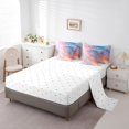 thumbnail image 3 of YST Rainbow Gradient 7-Piece Bedding Set, Blue Marble Full Bedding Sets, Pink Blue Galaxy Comforter Set, 7pcs, 3 of 4