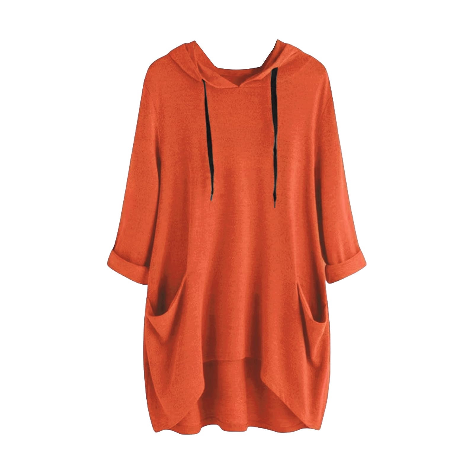 Timegard Hoodies for Women Plus Size Long Sleeve Drawstring Fall Casual Loose Comfy Blouse with Pockets