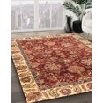 thumbnail image 2 of Ahgly Company Indoor Round Abstract Red Oriental Area Rugs, 4' Round, 2 of 6