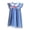 Blue, variant on LUOGENLI Dress Toddler Children Girls Fly Sleeve Lace Grid Prints Dresses Clothes Casual Dress for Girls Knee Length Blue 1-2 Years