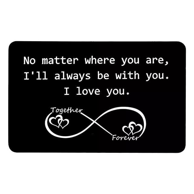 Engraved Metal Greeting Card Postcard Business Card Wallet Clip Card
