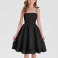 thumbnail image 2 of FAIWAD Robes pour Filles Froncées à Étages à Bretelles Ajustables Robe Camisole Fluide Enfants Filles Fête Ligne A Robes Formelles, 2 of 7