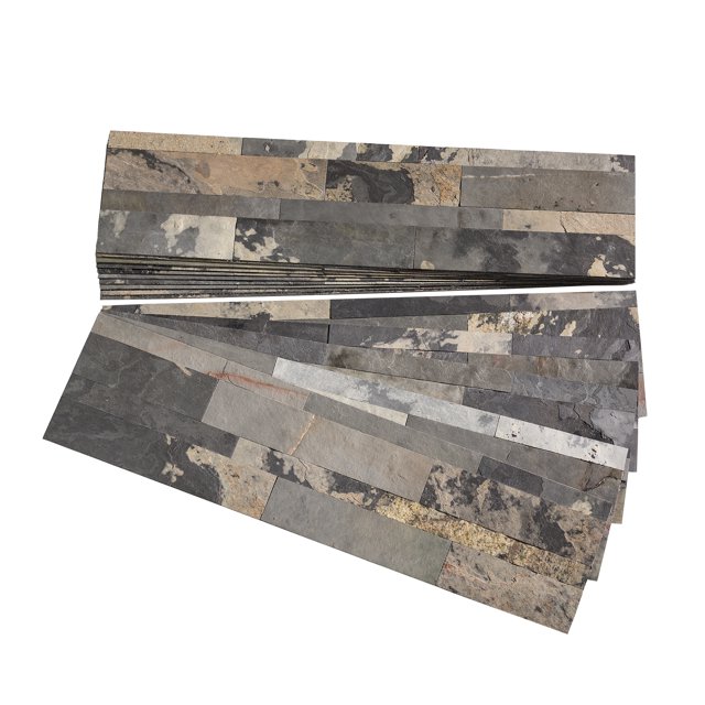 Aspect Peel and Stick Stone Overlay Kitchen Backsplash - Medley Slate (Approx. 15 sq ft Kit)