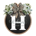 thumbnail image 4 of Pancarte de Couronne Personnalisée en Bois avec Monogramme pour Porte d'Entrée, 4 of 8