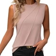 thumbnail image 1 of Timegard Camisoles Formelles pour Femmes Col Ras du Cou Superposées Sans Manches T-Shirts Tunique de Bureau Décontractée Blouse, 1 of 5