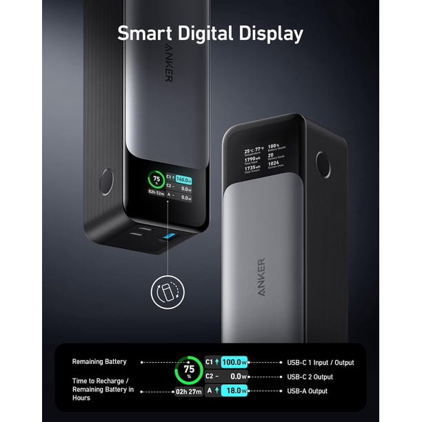 Anker 737 Power Bank Portable Charger with 140W Output - Walmart.ca