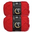 thumbnail image 1 of Unique Bargains Fil Acrylique Rouge Pâle, Lot de 2 Écheveaux de 50 g, 1 of 7