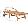 thumbnail image 1 of vidaXL Sun Lounger with Table and Cushion Solid Teak Wood, 1 of 6