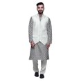 thumbnail image 1 of Atasi Ensemble Kurta Pyjama Imprimé Veste Col Mandarin Chemise Ethnique Traditionnelle, 1 of 5