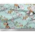 thumbnail image 3 of Soimoi Tissu en Poly Georgette Imprimé Oiseaux et Animaux 1 Yard 52 Pouces de Large, 3 of 3