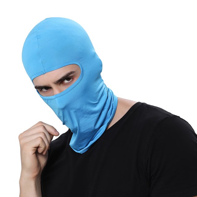 TOPTIE Cagoule d'Été Couvrant Entièrement le Visage en Bleu, Fabriquée en Microfibre Respirante. la Cagoule Est Légère, Antipoussière et Offre une Protection UV, une Évacuation de l'Humidité et des Propriétés à Séchage Rapide. Conçue pour une Utilisation Toute l'Année, Elle Offre une Protection contre le Soleil, le Vent et le Froid, Ce Qui la Rend Idéale pour les Activités de Plein Air comme le Vélo, le Ski, la Randonnée et la Motocyclette. le design Unisexe à Taille Unique s'Adapte le Plus Facilement sous les Casques Ou les Chapeaux.