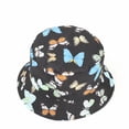 thumbnail image 3 of Birdeem Summer Sun Protection Fashion Butterfly Print Outdoor Sun-Hat Fisherman Bucket Hat Cap, 3 of 9