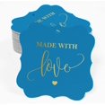 thumbnail image 2 of Inkdotpot Pack Of 50 Made With Love Wedding Paper Tags DIY Craft Bracket Shape Real Gold Foil Hang Tags, 2 of 7