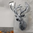 thumbnail image 3 of Statue Figurines de Bois de Cerf Tête de Cerf 3D Sculpture Murale Cerf Animal Résine, 3 of 8