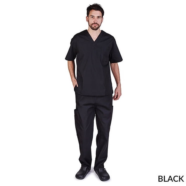 M&M SCRUBS Men's Scrub Set Medical Scrub Top and Pants