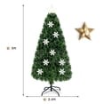 thumbnail image 2 of Costway 5FT Pre-Lit Fiber Optic Artificial Christmas Tree w/Multicolor Lights Snowflakes, 2 of 9