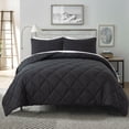 thumbnail image 1 of JML 2 Pieces Black Twin Comforter Set, Soft Microfiber Bedding Set With 1 Comforter and 1 Pillow Case Suit for All Seasons, 1 of 7