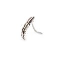 thumbnail image 2 of Nose Rings Stud L-Shaped Leaf Surgical Stainless Steel 20G Body Jewelry Online, 2 of 3