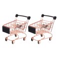 thumbnail image 1 of Shisuyan Mini Shopping Cart Toys Rose Gold 2Set 4.7x4.1in, 1 of 8