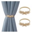 thumbnail image 1 of IH Casa Decor Set Of 2 Curtain Tiebacks Butterfly Rose Gold, 1 of 2
