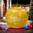thumbnail image 4 of PEONAVET 24 Inch Giant Inflatable Christmas Ball Large Outdoor Blow Up Inflatables for Yards Lawns Porches Gardens Front Door Decorations(Yellow), 4 of 6