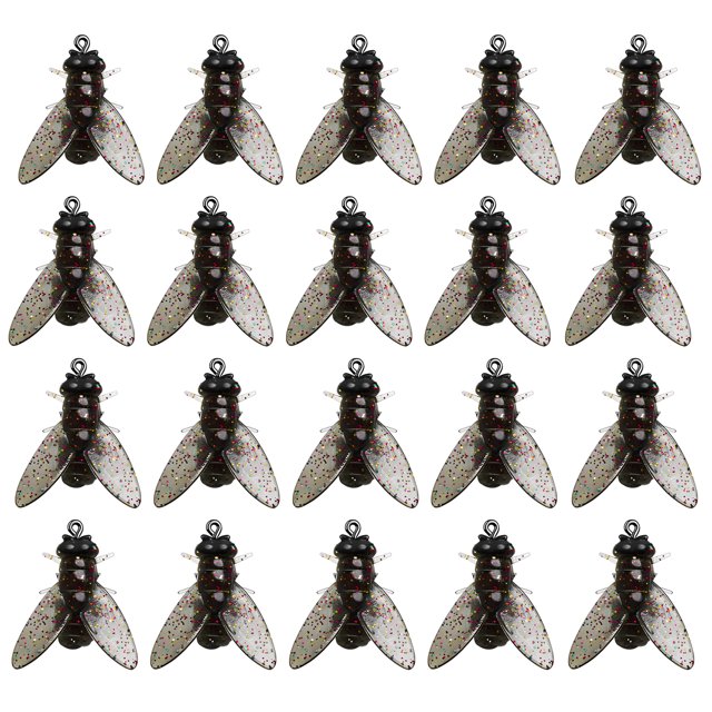 fastboy 20pcs/set 20PCS Soft Bionic Fly Fishing Bait Set With Rotating Blade 20PCS Bionic Fly Fishing Bait A M