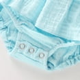 thumbnail image 3 of Newborn Baby Girls Romper Ruffle Jumpsuit Bodysuit One-Piece Cotton Linen Outfits Clothes, 3 of 8