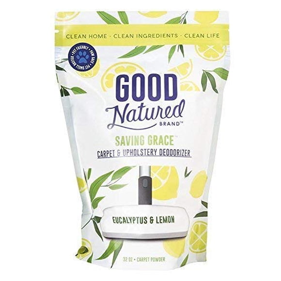 Good Natured Brand Saving Grace Carpet & Upholstery Deodorizer, Eucalyptus & Lemon - 32oz - All-Natural and Eco-Friendly, Safe for Families and Pet