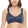 thumbnail image 1 of Wingslove Women's Full Coverage Plus Size Bra Non Padded Wireless Minimizer Bra, Gray Blue 42B, 1 of 7