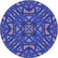 thumbnail image 1 of Ahgly Company Machine Washable Indoor Round Transitional Light Slate Blue Area Rugs, 7' Round, 1 of 7