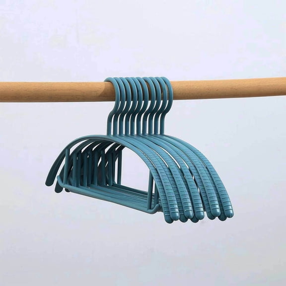 ZZkhGO Cintres en Plastique Antidérapants, Cintres Robustes pour Manteaux, Lot de 10, Cintre Gain de Place pour Garde-Robe