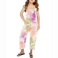 thumbnail image 1 of RXIRUCGD Combinaisons Décontractées pour Filles Sans Manches Combinaisons d'Été Pantalons Longs avec Poches pour 5-14 Ans ( Multicolore, Taille : 11-12 Ans ), 1 of 6