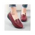 thumbnail image 4 of Innerwin Mocassins pour Femmes à Enfiler Ballerines Basses Légères Chaussures Bateau Bout Rond Marche Rouge Vin 5.5, 4 of 7