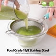 thumbnail image 3 of Passoire à Mailles en Acier Inoxydable 18/8: U-Taste Passoire Fine de Cuisine de 5,5 Pouces avec Poignée en Silicone Robuste Rivetée et Maille 30 pour Filtrer la Farine, les Pâtes, les Fruits, le Quinoa (Aqua Sky), 3 of 11