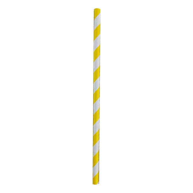 Yellow Paper Straws Disposable Biodegradable Drinking Straws 100 Count Eco Friendly Compostable Yellow Party Supplies