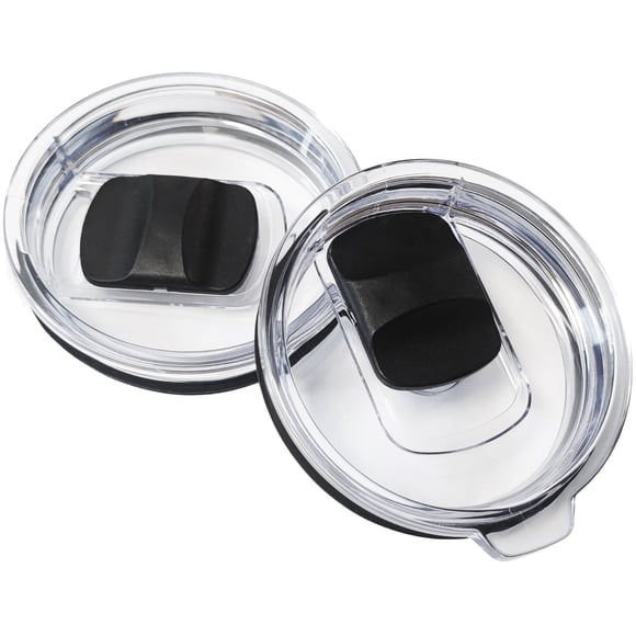 Jinswick 30 oz Tumbler Lid for, 2 Pack Spill Magnetic Slider Replacement Lids for YETI 30 oz Tumbler, 14 oz Mug, 35 oz Straw Mug, BPA Free