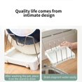 thumbnail image 4 of Durable Kitchen Pot Storage Racks with Adjustable Spacing, Towel Bar Holder Thickened Multi-function Pot Cover Rack with Towel Bar, Splicable Cabinet Racks, 4 of 9