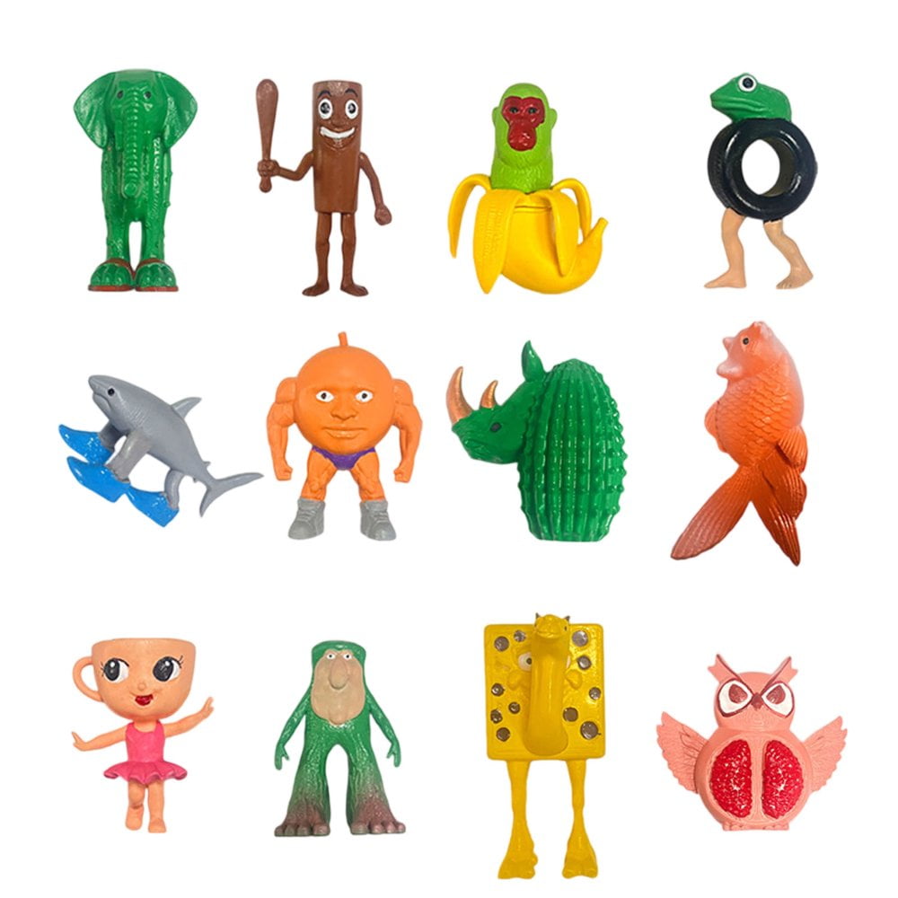 Brainrot – Set De Figurines Tung Tung Tung Sahur – 3D Imprimées En ABS – Articulées – Cadeau Décalé