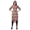 thumbnail image 2 of Moomaya Kurta d'Été en Coton Longueur Genou Imprimé Manches Retroussables Kurtis pour Femmes, 2 of 6