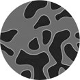 thumbnail image 1 of Ahgly Company Tapis d'Intérieur Ronds de Style Transitionnel Lavables à la Machine, Charbon Noir, 6 Pieds Rond, 1 of 7