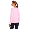 thumbnail image 2 of Hanes T-Shirt Col Rond à Manches Longues pour Femmes, P, Rose Vif, 2 of 3