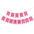 thumbnail image 1 of tredstone Happy Birthday Bunting Colorful Party Banner Reusable Birthday Decoration Long Party Flag, Rose Red, 1 of 7