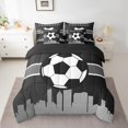 thumbnail image 2 of YST Sports Gamer Bedding Comforter Set, 7-Piece, Twin Size, Black Grey, 2 of 4