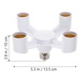thumbnail image 3 of FRCOLOR light sockets Light Socket Splitter Lamp Socket 4-branch Adapter E26/E27 Light Bulb Extender,5.31"X5.31"X3.94", 3 of 4