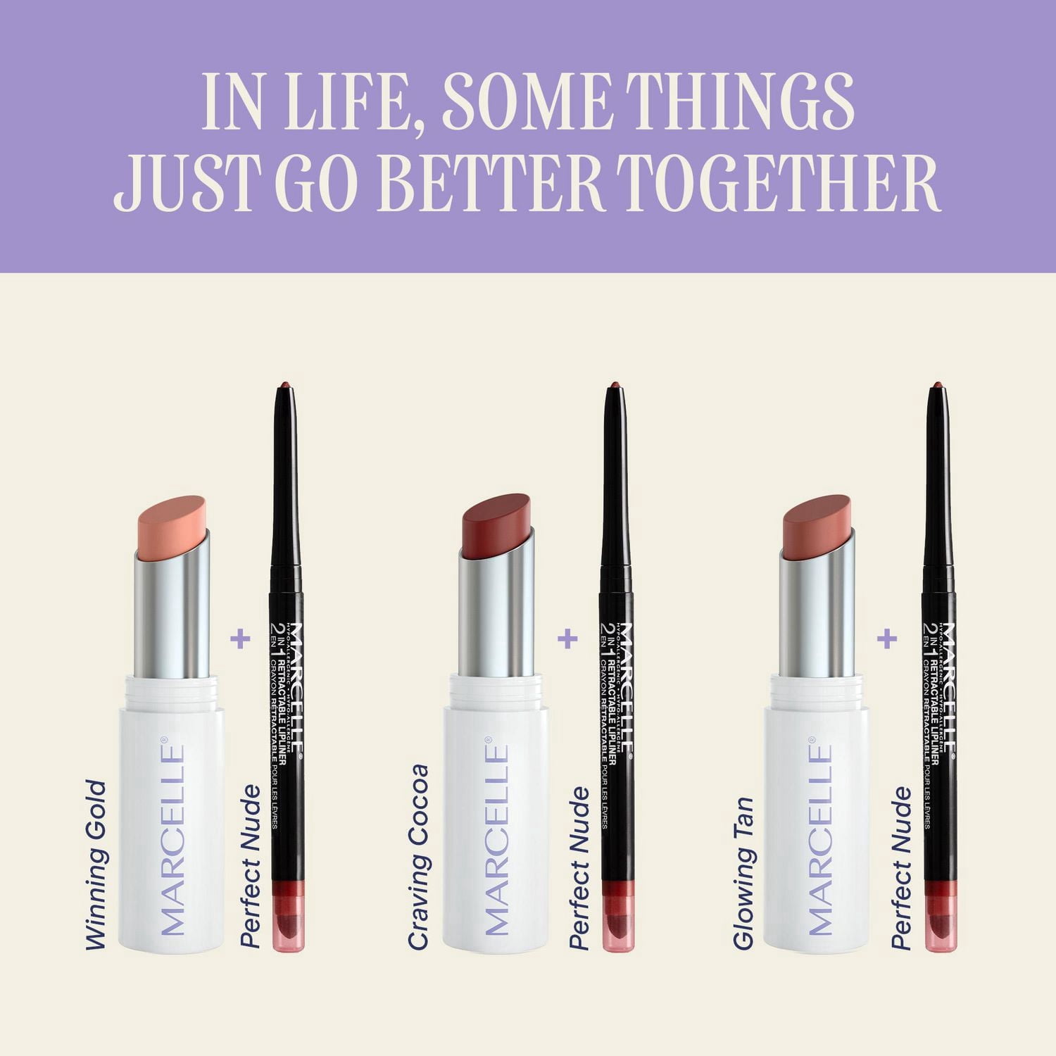 Marcelle Rouge à lèvres couleur & soin huile-en-stick Lip Loving, Or Parfait