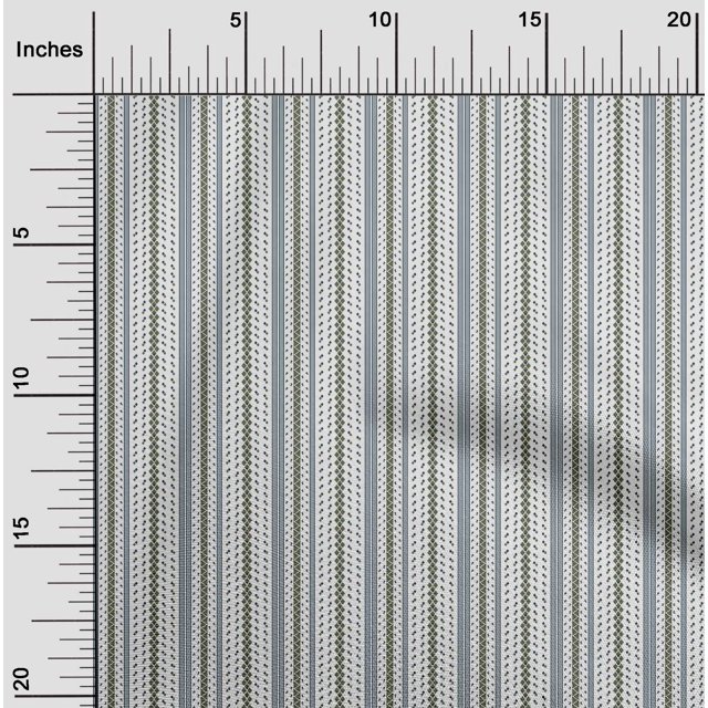 oneOone Cotton Silk Fabric Stripe|Diamond & Triangle Geometric Print Fabric By The Yard 42 Inch Wide