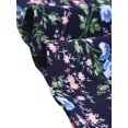 thumbnail image 5 of INSPIRE CHIC Robe Midi à Manches Longues Évasée à Col en V à Imprimé Floral pour Femme, 5 of 5