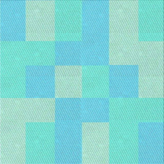 Ahgly Company Tapis d'Intérieur Lavable à la Machine, Carré, Transitionnel, Vert Turquoise, Tapis de Zone, 6 Pieds Carré
